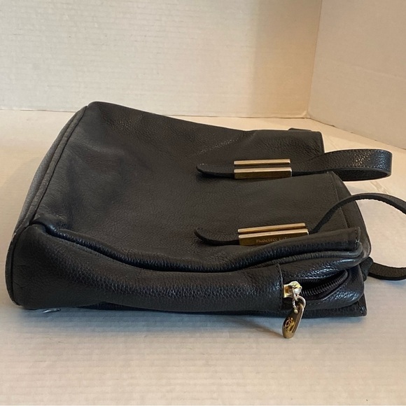 Francesco Biasia Vintage Black Italian Leather Handbag - Picture 13 of 16